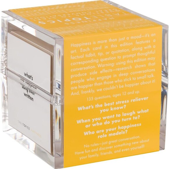 TableTopics Happiness Conversation Cards With Tips, Ideas, & Quotes - Picture 2 of 4